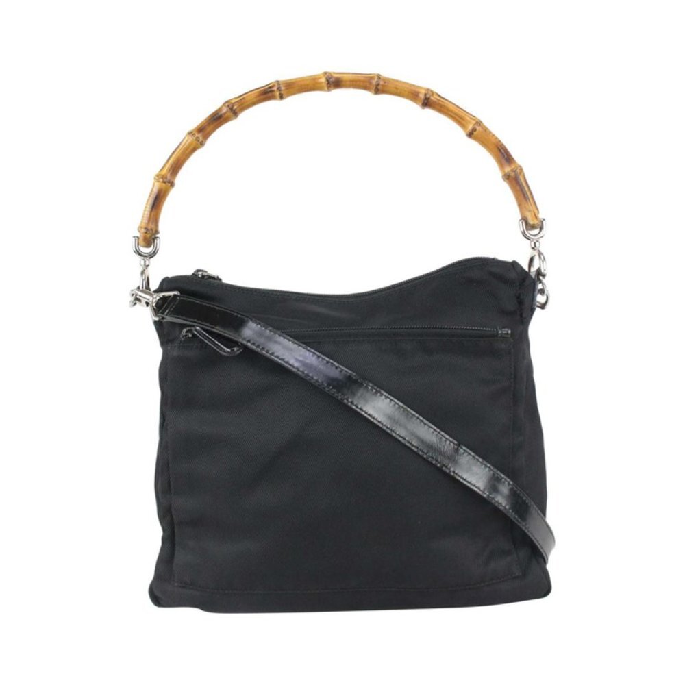 Gucci Black Bamboo 2way Bag 75ggs726